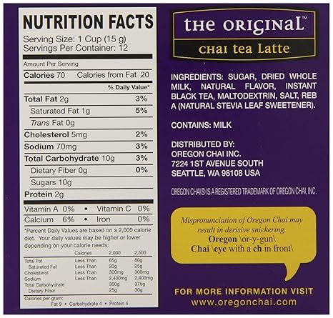 Oregon Chai Tea Nutrition Facts Besto Blog