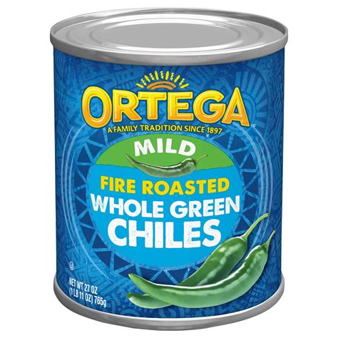 Ortega Mild Fire Roasted Whole Green Chiles Kosher 27 Oz Walmart Com