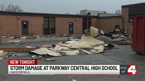 Parkway Central Hs In Chesterfield Damaged By Storm Parkway Central Hs In Chesterfield Damaged By Storm
