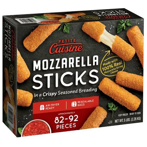 Petite Cuisine Mozzarella Sticks In A Crispy Seasoned Breading 5 Lbs Same Day Delivery Costco