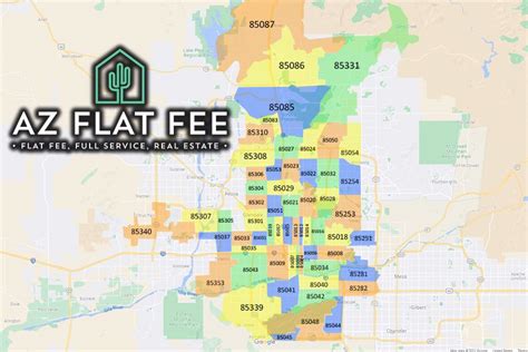 Phoenix Arizona Zip Code Map Az Flat Fee