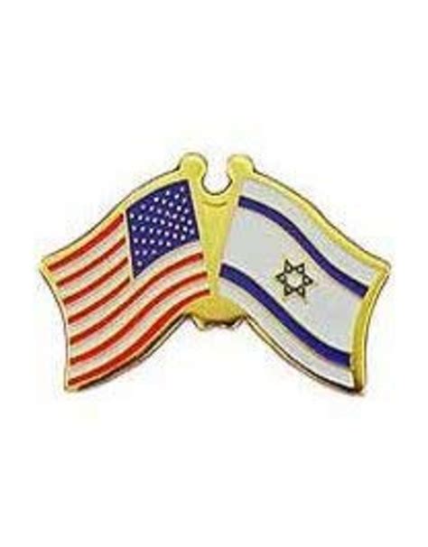 Pin Usa Israel Cross Flags