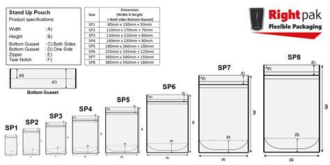 Plastic Bag Size Chart Paul Smith