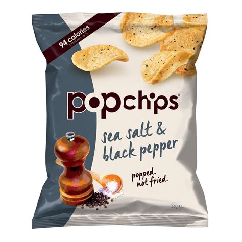 Popchips Salt Amp Black Pepper 24X23g Packets Go Jumbo Popchips Salt Amp Black Pepper 24X23g Packets Go Jumbo