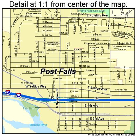 Post Falls Idaho Street Map 1664810
