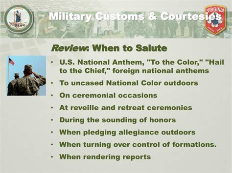 Ppt Military Customs And Courtesies Powerpoint Presentation Free
