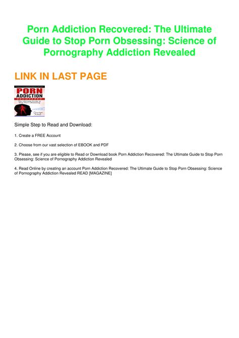 Ppt Pdf Download Porn Addiction Recovered The Ultimate Guide To