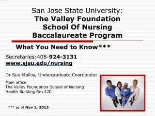 Ppt San Jose State University The Valley Foundation School Of Ppt San Jose State University The Valley Foundation School Of