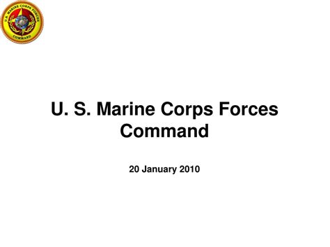 Ppt U S Marine Corps Forces Command 20 January 2010 Powerpoint