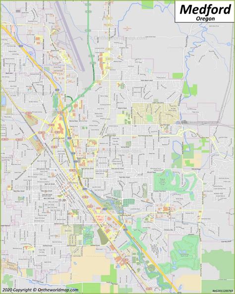 Printable Map Of Medford Oregon