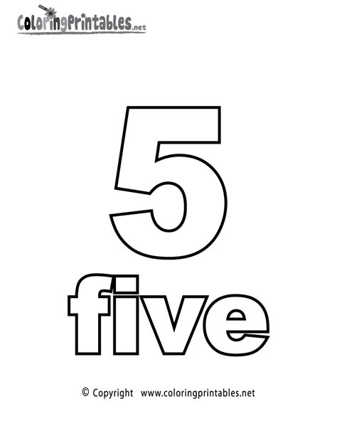 Printable Number Five
