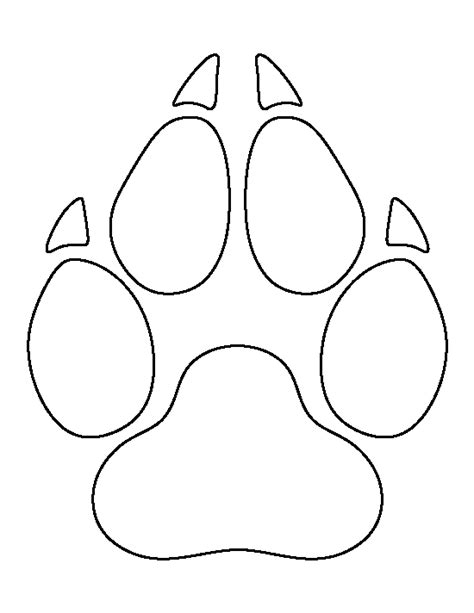 Printable Wolf Paw Print