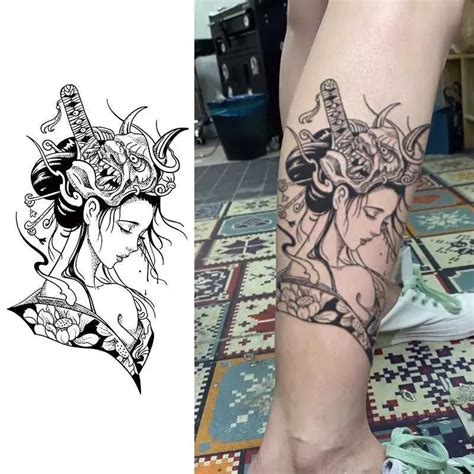 Realistic Geisha Temporary Tattoos Lasting 2 Weeks Waterproof Semi Permanent Designs Shop Now From Dhgate Temporary Tattoos Price 2 83