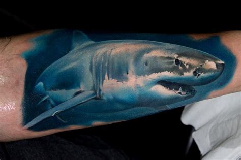 Realistic Shark Tattoo By Victor Chil Tattoos