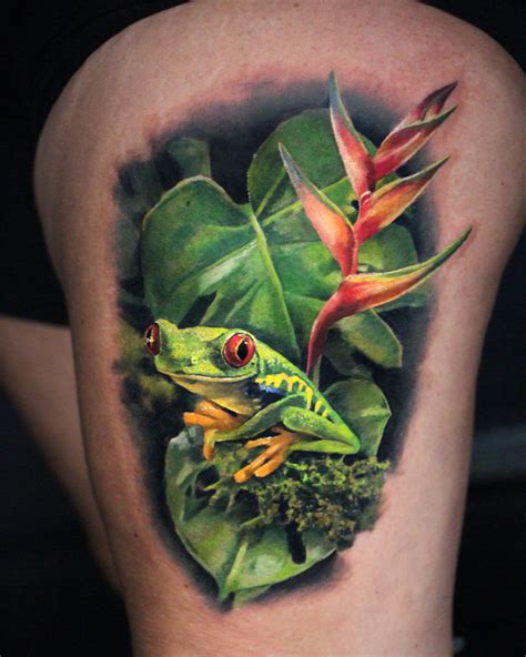 Red Eyed Tree Frog I Got To Tattoo Today R Frogs