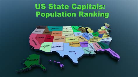 Relative Population Ranking Of State Capitals In Each Us State 1191X759 R Mapporn