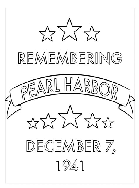 Remembering Pearl Harbor Coloring Page Download Print Or Color