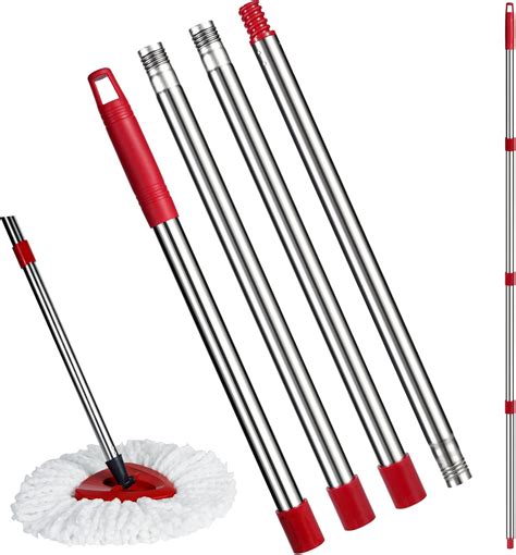 Repuesto De Mango De Trapeador 4 Secciones Compatible Con Repuestos De