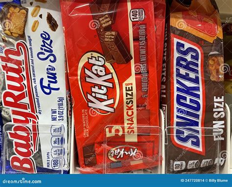 Retail Store Candy Snickers Kit Kat Packs Editorial Stock Image Image