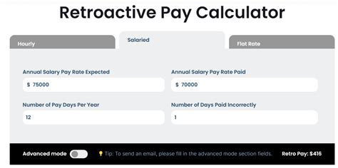 Retroactive Pay Calculator
