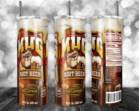 Root Beer Sublimation Design 20Oz Tumblers Tumbler Wraps