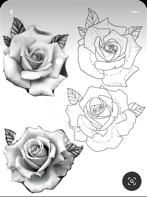Rose Tattoo Stencil Design
