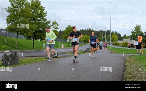 Runners Participate In A Morale Run At The Tower Barracks Physical