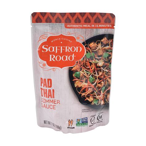 Saffron Road Pad Thai Simmer Sauce 7 Oz