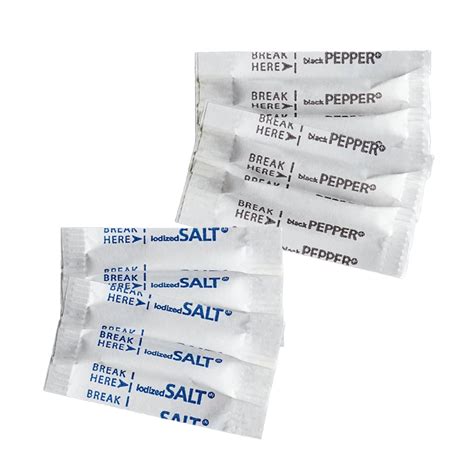 Salt And Pepper Packets Salt And Pepper Packets
