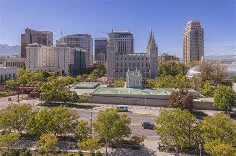Salt Lake City And Buildings Utah State Editorial Photography Image