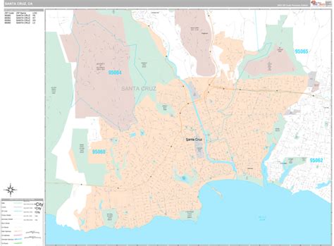 Santa Cruz Ca Zip Code Map Premium Marketmaps