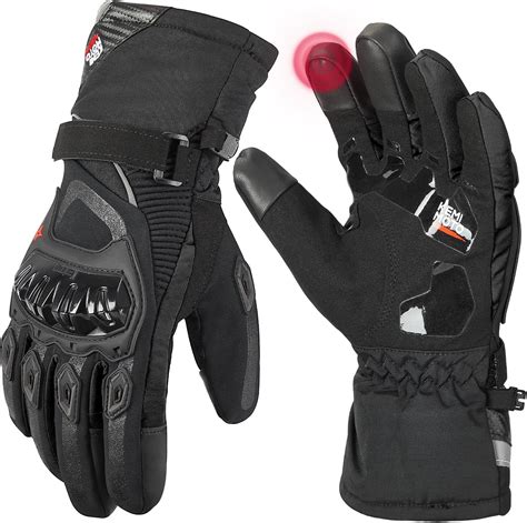 Screen Touching Waterproof Motorcycle Gloves Rider Gloves Protective Winter Gloves L