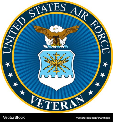 Seal Of The United States Air Force Veteran Vector Image