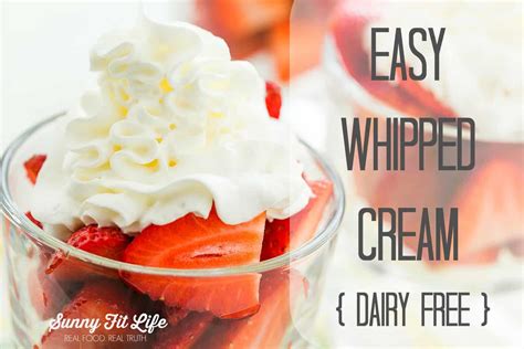 Simple Dairy Free Whipped Cream Recipe