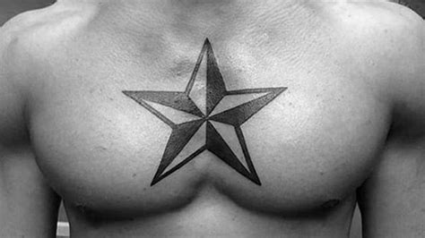 Simple Star Tattoo Design For Men On Chest Hd Tattoos For Men