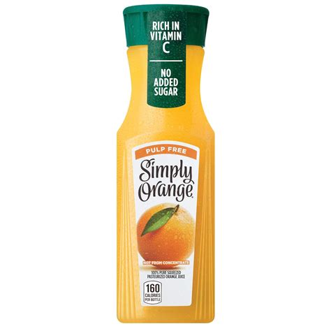 Simply Orange Pulp Free Orange Juice 11 5 Fl Oz 12 Ct Simply Orange