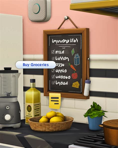 Sims 4 Mod The Shopping List Board For Groceries
