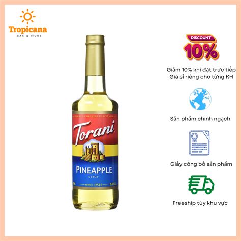 Siro Th M Pineapple Syrup Torani Chai 750Ml Tropicana