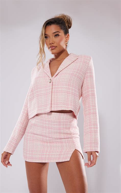 Skirt Pink Tweed Kao