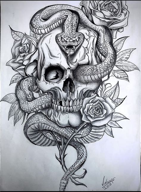 Skull Snake Roses By Davart11 On Deviantart Artofit Skull Snake Roses By Davart11 On Deviantart Artofit