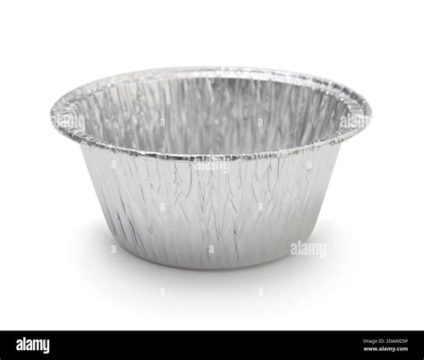 Small Aluminum Cupcake Pan Isolated On White Front View Stock Photo