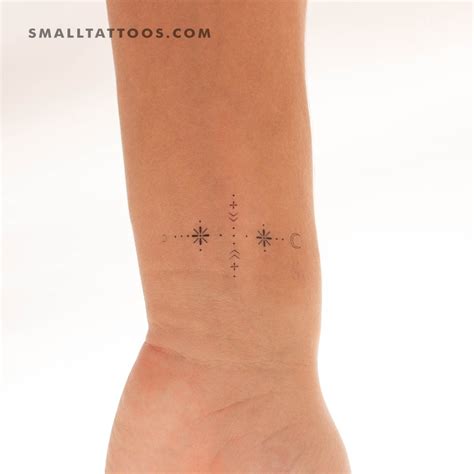 Small Wrist Ornament Temporary Tattoo Set Of 3 Small Tattoos