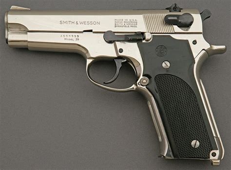 Smith Wesson Model 59 Semi Automatic Pistol 9 Mm In The Original Box Nickel Plated Sold At Auction On 12Th November Pook Pook