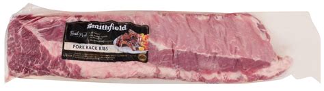 Smithfield Unpeeled Pork Loin Back Rib 3 Pound 12 Per Case