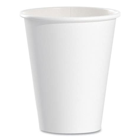 Solo Cup Single Sided Poly Paper Hot Cups 8Oz White 1000 Carton Walmart Com