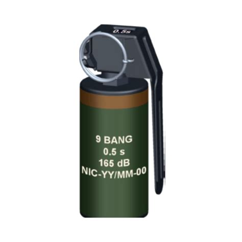 Sound Amp Flash Grenade 9 Bang Steel Valley Associates