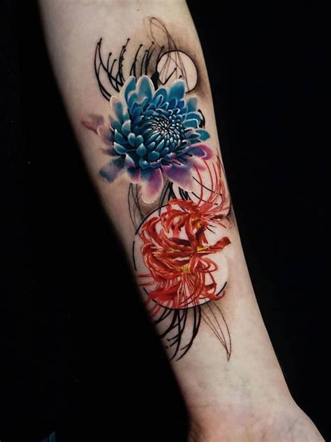 Spider Chrysanthemum Tattoo