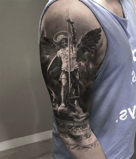 St Michael The Archangel Tattoo Sleeve