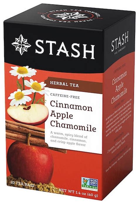 Stash Tea Cinnamon Apple Chamomile Tea Bags 20 Tea Bags
