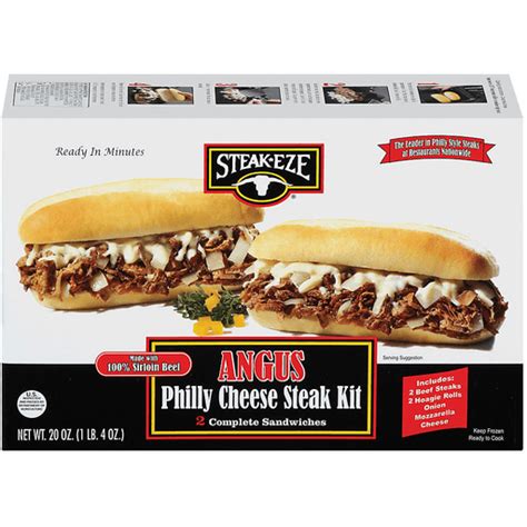 Steak Eze Angus Philly Cheese Steak Kit 2 Ct Sandwiches 20 Oz Box Meals Entrees My Country Mart Kc Ad Group